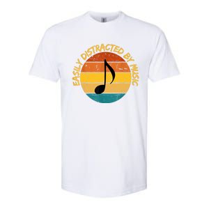 Funny Music Easily Distracted By Music Musician Music Lover Softstyle CVC T-Shirt