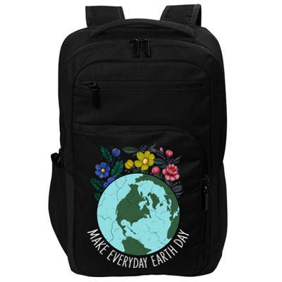 Funny Make Everyday Earth Day Planet World Earth Day Flower Gift Impact Tech Backpack