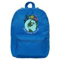 Funny Make Everyday Earth Day Planet World Earth Day Flower Gift 16 in Basic Backpack