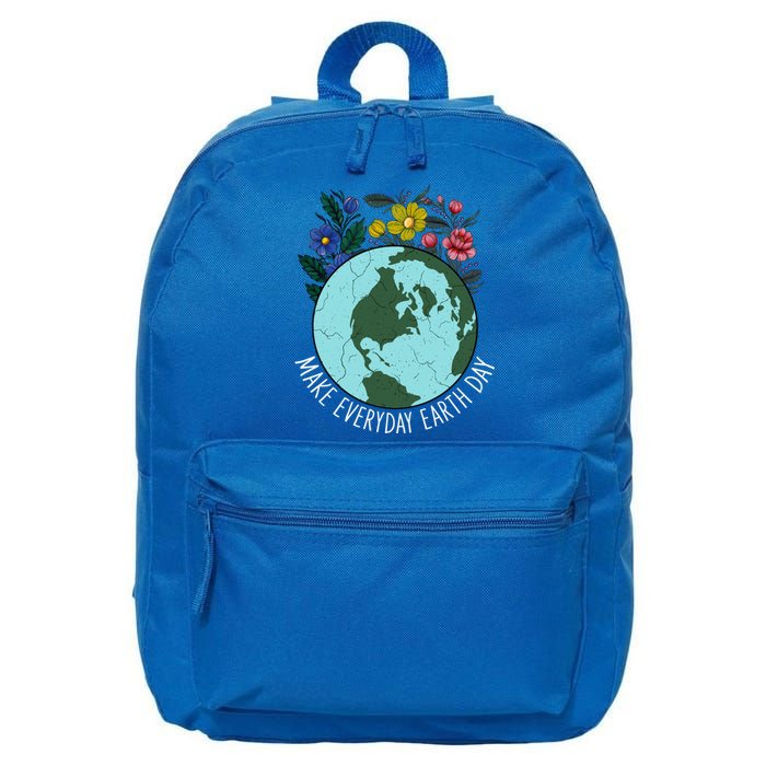 Funny Make Everyday Earth Day Planet World Earth Day Flower Gift 16 in Basic Backpack