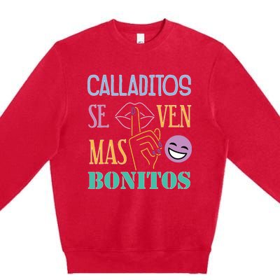 Funny Maestra Espanol Spanish Teacher Premium Crewneck Sweatshirt