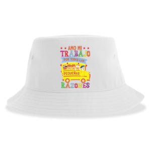 Funny Maestra Espanol Spanish Teacher07 Sustainable Bucket Hat