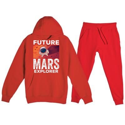 Future Mars Explorer Sayings Planet Space Premium Hooded Sweatsuit Set