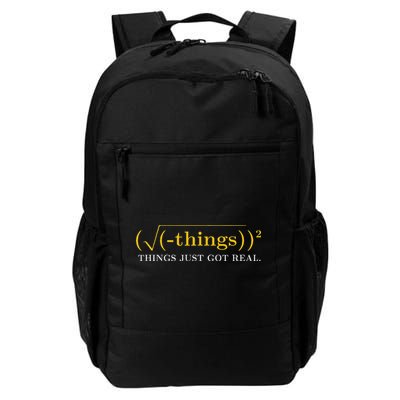 Funny Math Equation Things Just Got Real Saying Daily Commute Backpack