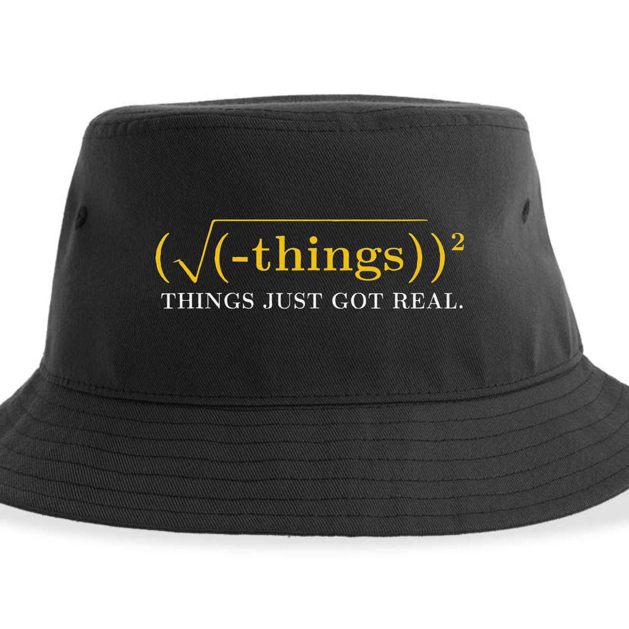 Funny Math Equation Things Just Got Real Saying Sustainable Bucket Hat