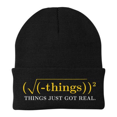 Funny Math Equation Things Just Got Real Saying Beanie