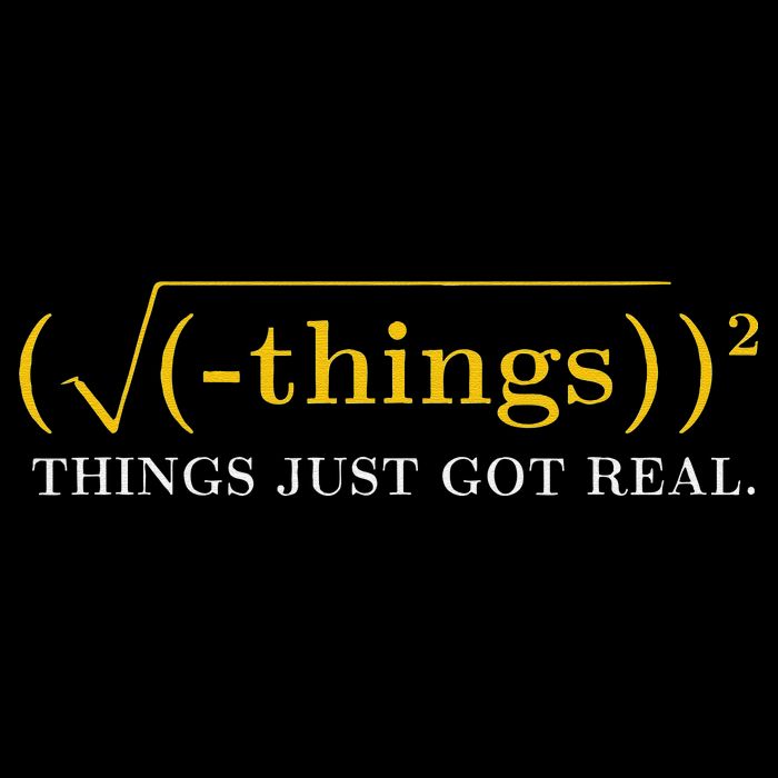 Funny Math Equation Things Just Got Real Saying 16 in Basic Backpack