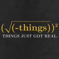 Funny Math Equation Things Just Got Real Saying Large Microfiber Waffle Golf Towel