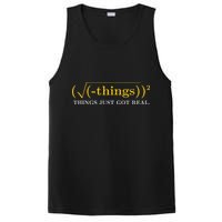 Funny Math Equation Things Just Got Real Saying PosiCharge Competitor Tank