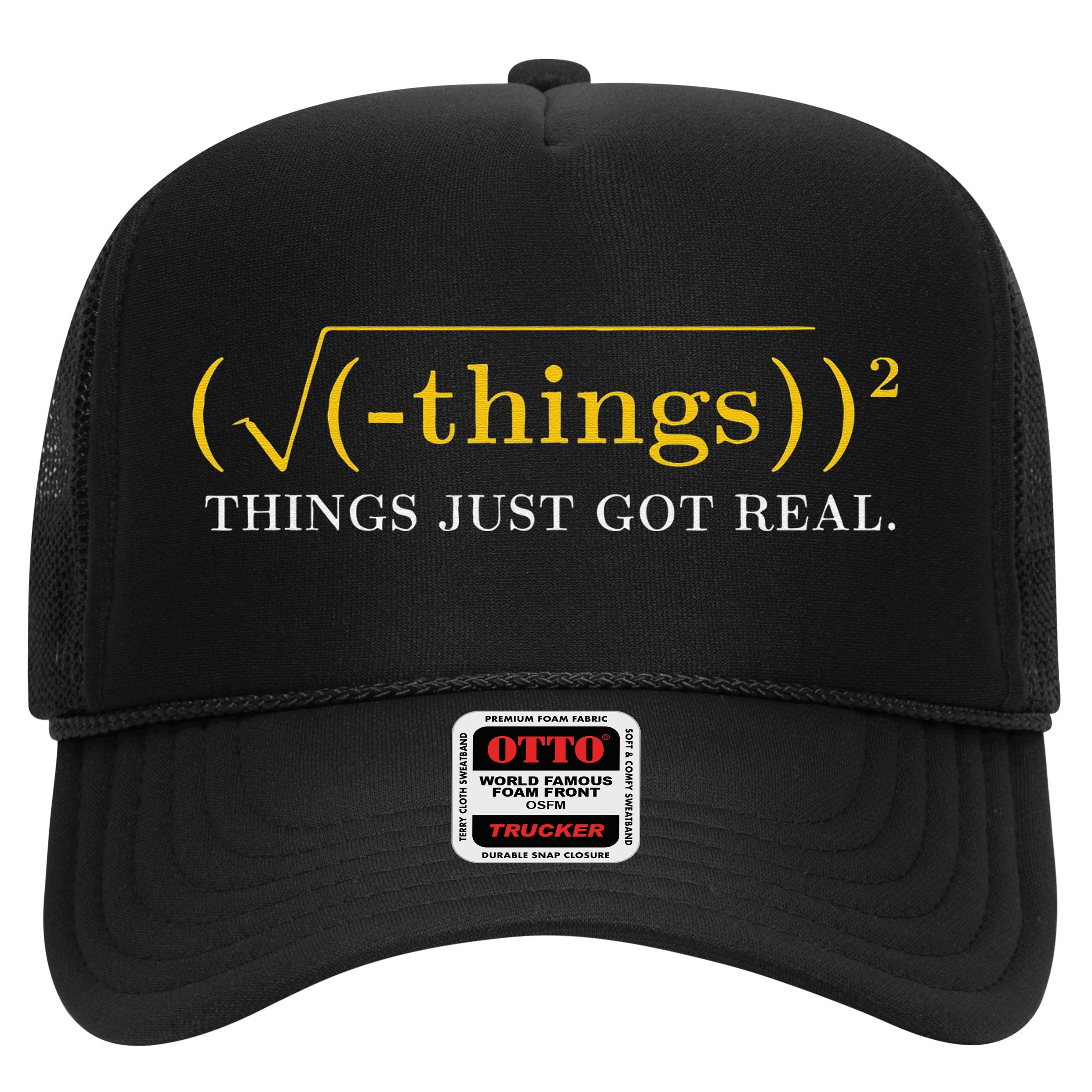 Funny Math Equation Things Just Got Real Saying Hat