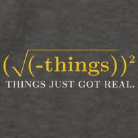 Funny Math Equation Things Just Got Real Saying Vector Backpack