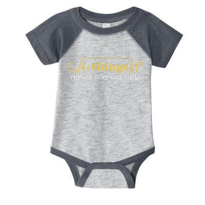 Funny Math Equation Things Just Got Real Saying Infant Baby Jersey Bodysuit