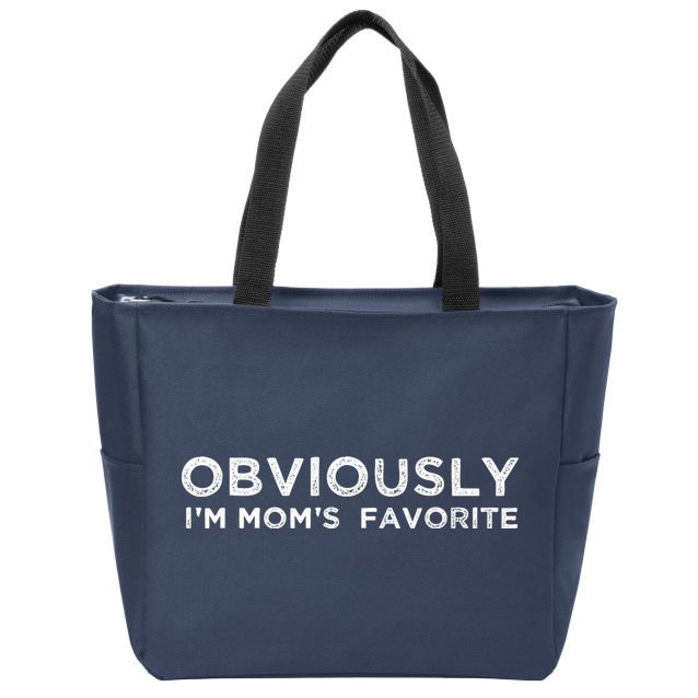 funny moms favorite, Obviously i'm mom's favorite Zip Tote Bag