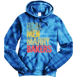 Funny Marriage Funny Gift Real Marry Bakers Groom Funny Gift Tie Dye Hoodie