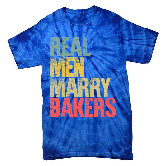 Funny Marriage Funny Gift Real Marry Bakers Groom Funny Gift Tie-Dye T-Shirt