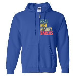 Funny Marriage Funny Gift Real Marry Bakers Groom Funny Gift Full Zip Hoodie