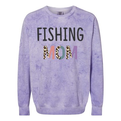 Fishing Mom Fisher Gift Funny Gift Funny Fishing Lovers Gift Colorblast Crewneck Sweatshirt