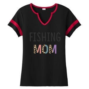 Fishing Mom Fisher Gift Funny Gift Funny Fishing Lovers Gift Ladies Halftime Notch Neck Tee