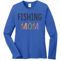 Fishing Mom Fisher Gift Funny Gift Funny Fishing Lovers Gift Ladies Long Sleeve Shirt