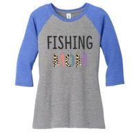 Fishing Mom Fisher Gift Funny Gift Funny Fishing Lovers Gift Women's Tri-Blend 3/4-Sleeve Raglan Shirt