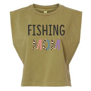 Fishing Mom Fisher Gift Funny Gift Funny Fishing Lovers Gift Garment-Dyed Women's Muscle Tee