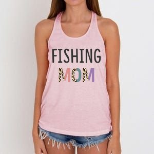 Fishing Mom Fisher Gift Funny Gift Funny Fishing Lovers Gift Women's Knotted Racerback Tank