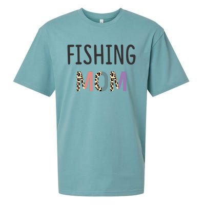 Fishing Mom Fisher Gift Funny Gift Funny Fishing Lovers Gift Sueded Cloud Jersey T-Shirt