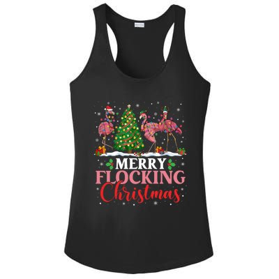 Flamingo Merry Flocking Christmas Funny Xmas Funny Gift Ladies PosiCharge Competitor Racerback Tank