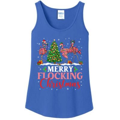 Flamingo Merry Flocking Christmas Funny Xmas Funny Gift Ladies Essential Tank