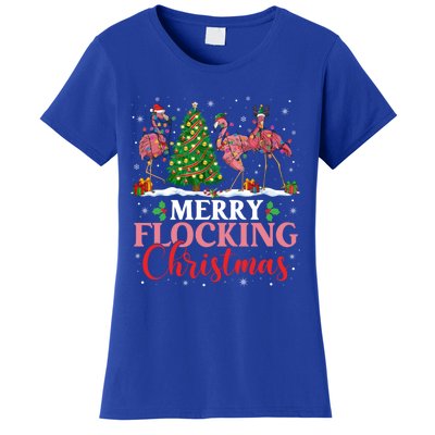 Flamingo Merry Flocking Christmas Funny Xmas Funny Gift Women's T-Shirt