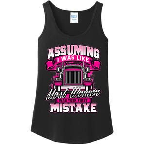 First Mistake Female Semi Truck Driver Trucker Trucking Ladies Essential Tank