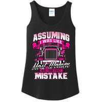 First Mistake Female Semi Truck Driver Trucker Trucking Ladies Essential Tank