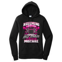 First Mistake Female Semi Truck Driver Trucker Trucking Women's Pullover Hoodie