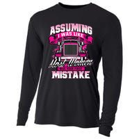 First Mistake Female Semi Truck Driver Trucker Trucking Cooling Performance Long Sleeve Crew