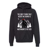 Funny Mothman Fat Ass Vintage Cryptid Premium Hoodie