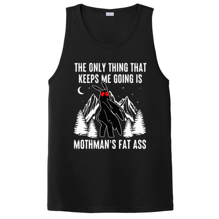 Funny Mothman Fat Ass Vintage Cryptid PosiCharge Competitor Tank