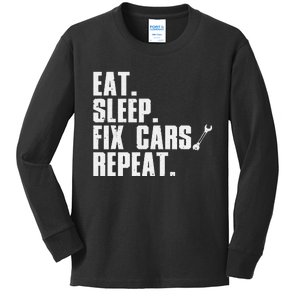 Funny Mechanic For  Dad Auto Garage Automobile Car Lover Kids Long Sleeve Shirt