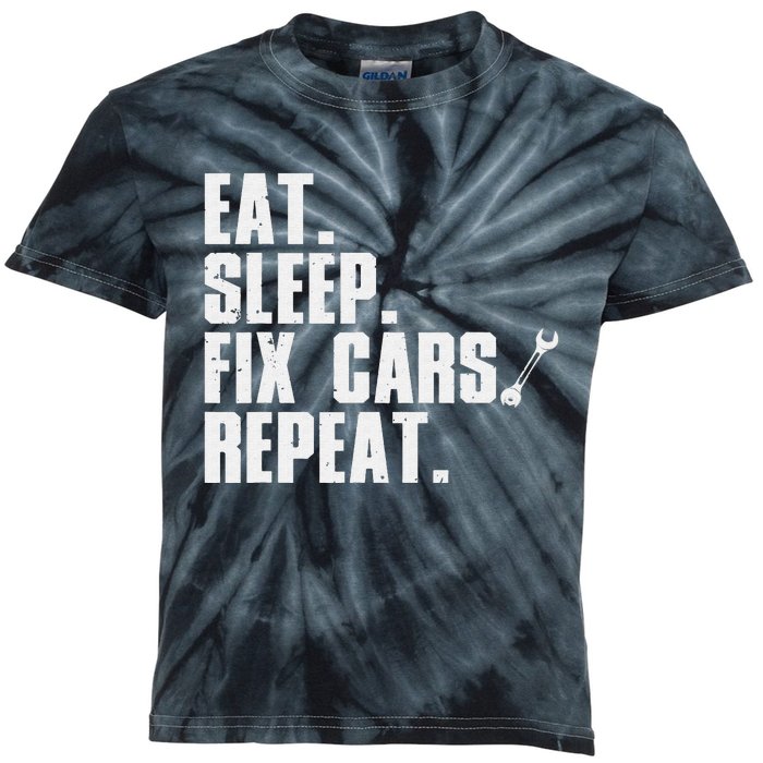 Funny Mechanic For  Dad Auto Garage Automobile Car Lover Kids Tie-Dye T-Shirt