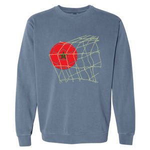 Funny Morocco Flag Retro Soccer Lover Football Fan Funny Gift Garment-Dyed Sweatshirt