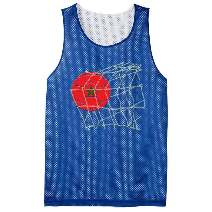 Funny Morocco Flag Retro Soccer Lover Football Fan Funny Gift Mesh Reversible Basketball Jersey Tank