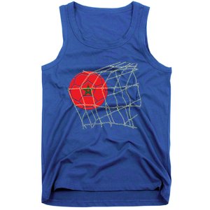 Funny Morocco Flag Retro Soccer Lover Football Fan Funny Gift Tank Top