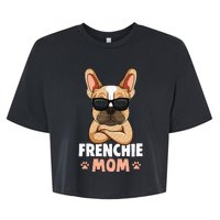 Frenchie Mom French Bulldog Dog Bella+Canvas Jersey Crop Tee