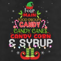 Four Main Food Groups Elf Buddy Christmas Pajama  Adult Drive Performance Visor