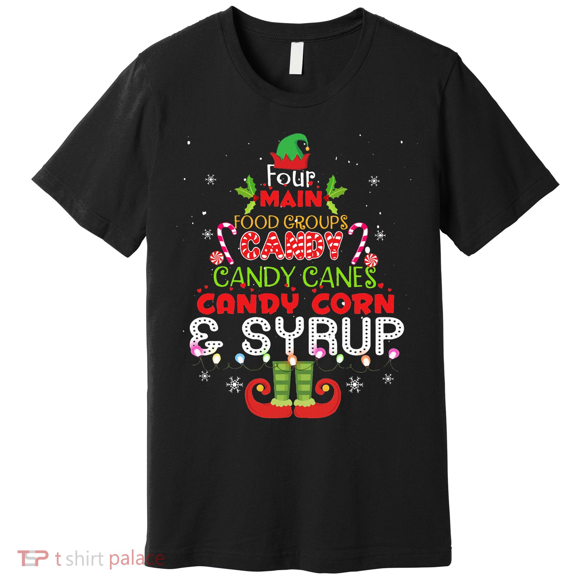 Four Main Food Groups Elf Buddy Christmas Pajama  Premium T-Shirt