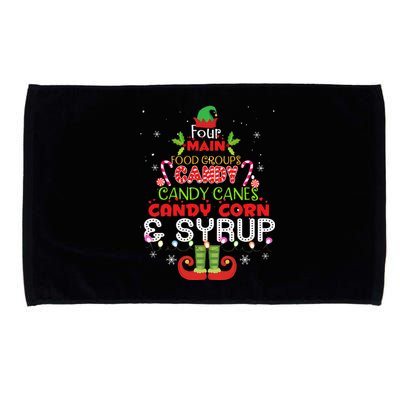 Four Main Food Groups Elf Buddy Christmas Pajama  Microfiber Hand Towel