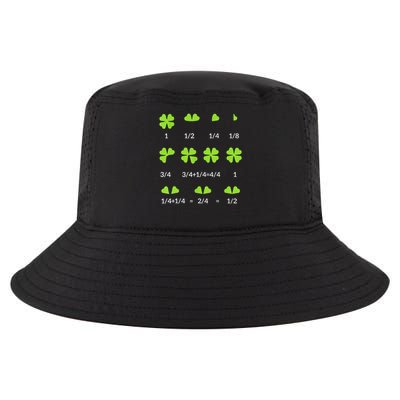 Funny Math Fraction Four Leaf Clover Teacher St Patricks Cool Comfort Performance Bucket Hat