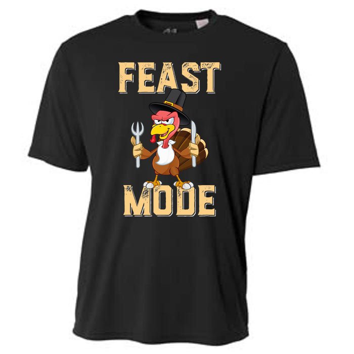 Feast Mode Funny Thanksgiving Holiday Turkey Cooling Performance Crew T-Shirt