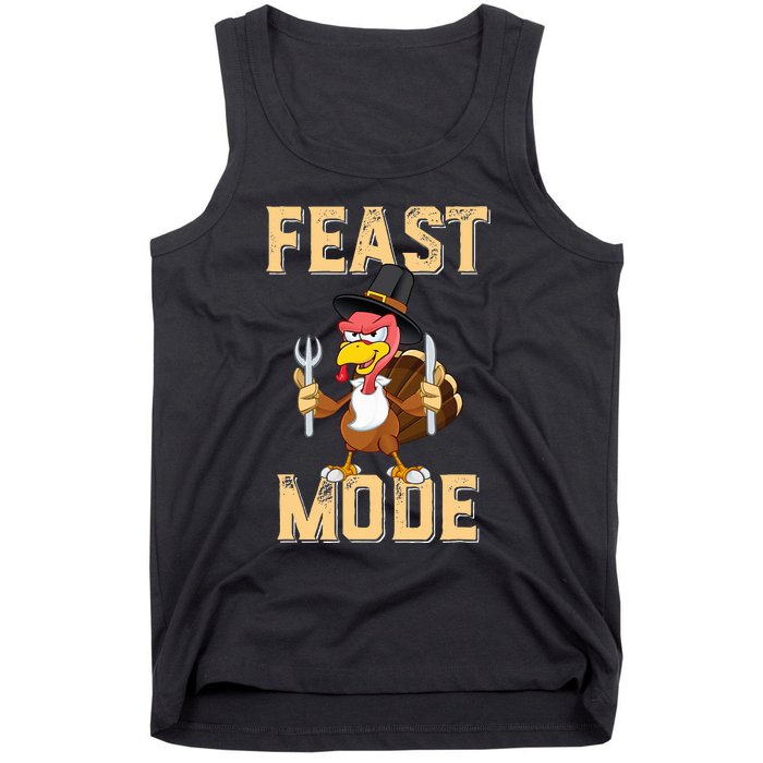 Feast Mode Funny Thanksgiving Holiday Turkey Tank Top