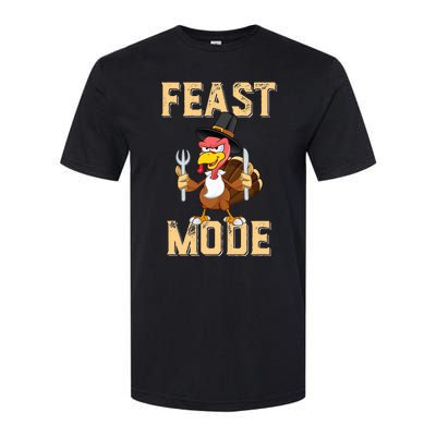 Feast Mode Funny Thanksgiving Holiday Turkey Softstyle CVC T-Shirt