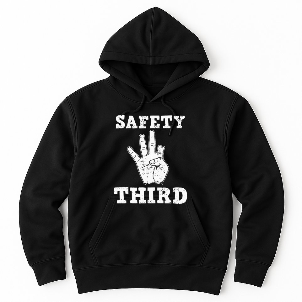Funny Missing Finger Safety Third Fireworks July 4th Joke Hoodie